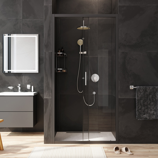 Душевая дверь Am.Pm Gem W90G-100-1-195BT 100 см стекла прозрачные, профиль черный