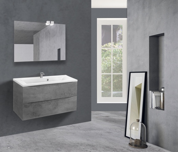 Тумба  подвесная Vincea Mia VMC-2MA900BT 90 см  2 ящика цвет Beton 