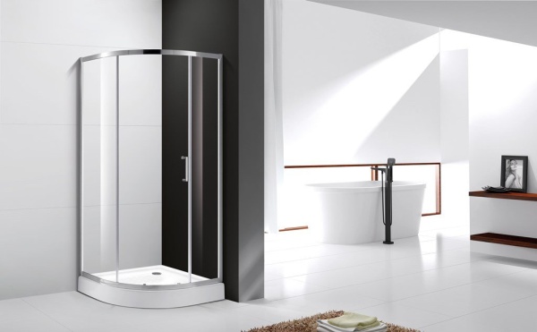 Душевой угол Cezares Molveno MOLVENO-R-1-90-C-Cr-IV четверть круга  стекла , профиль 