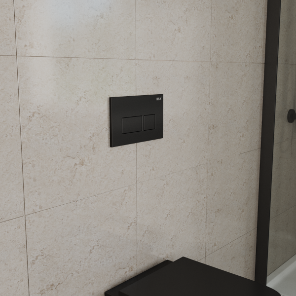 Кнопка смыва механическая D&amp;K Berlin DB1439025 цвет черный матовый