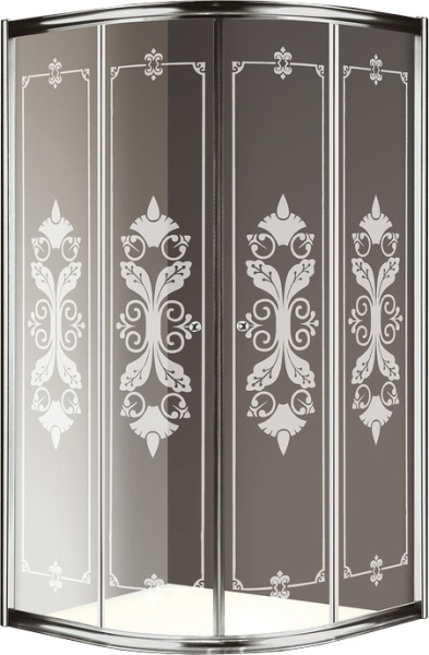 Душевой угол Cezares Giubileo GIUBILEO-R-2-80-SCORREVOLE-CP-Cr четверть круга  стекла прозрачные, профиль хром