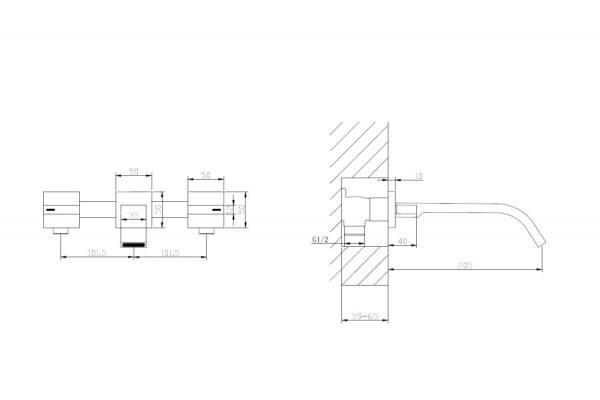 Смеситель для раковины Abber Wasserfall AF8612B черный матовый