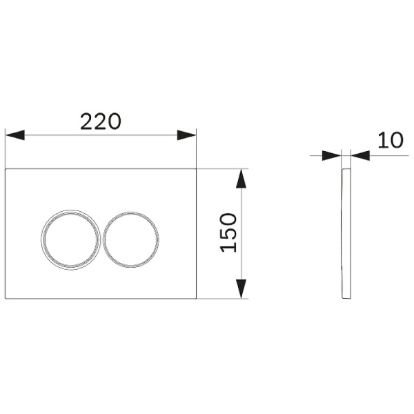 Кнопка смыва механическая Am.Pm ProC L I070101 цвет белый