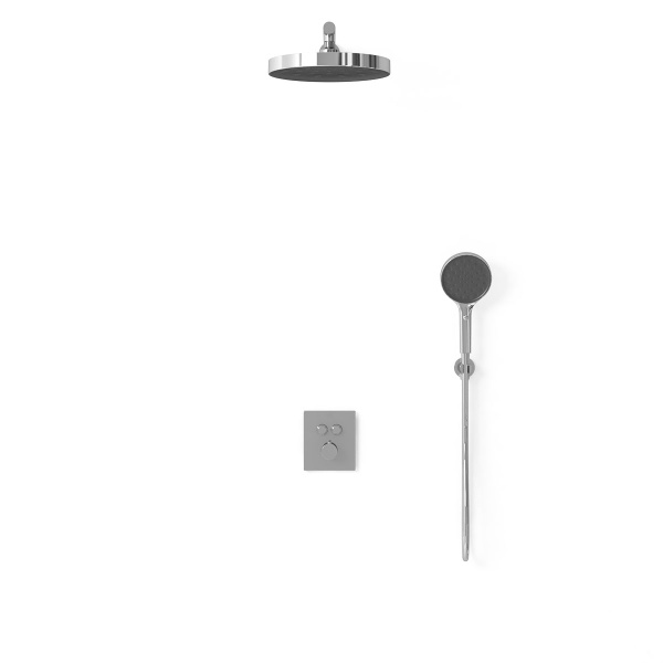 Душевая система со смесителем Vincea  VSFW-3I21T2CH монтаж встраиваемая в стену с термостатом хром