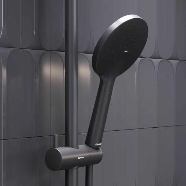 Душевая система со смесителем Damixa Jupiter 977780300 монтаж настенная без термостата черный матовый