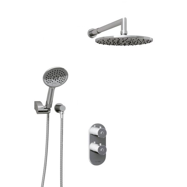 Душевая система со смесителем Wasserkraft  A16030 Thermo монтаж встраиваемая в стену с термостатом хром