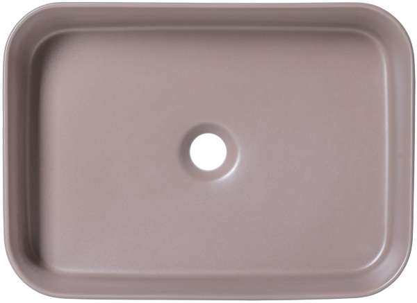 Раковина накладная прямоугольная Allen Brau Fantasy 4.11021.TP керамика цвет коричневый