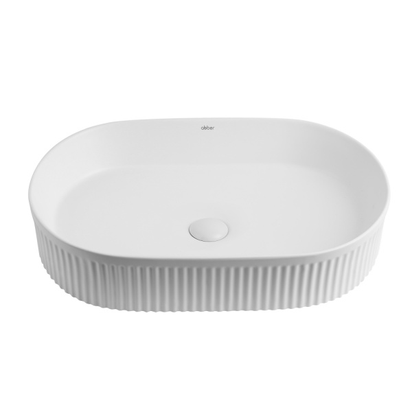 Раковина  овальная Abber Bequem AC2116MW фаянс цвет белый матовый