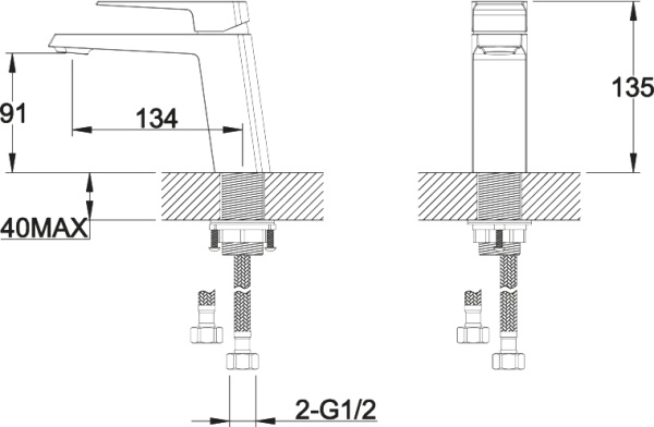Смеситель для раковины BelBagno Arlie ARL-LVM-CRM хром
