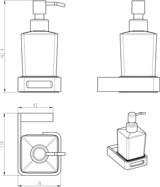 Диспенсер для мыла Boheme Q 10957-B