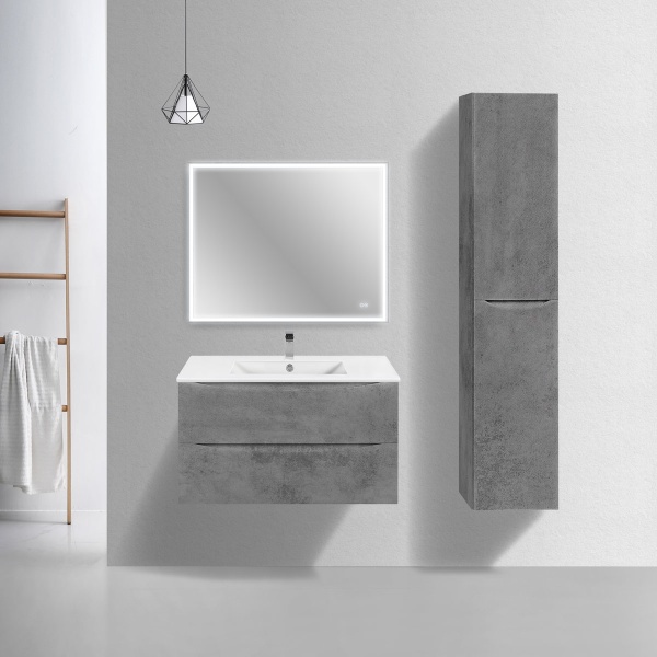 Тумба  подвесная Vincea Mia Slim VMC-2MC900S1BT 90 см  2 ящика цвет Beton 