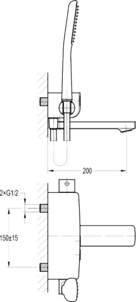 Смеситель  Cezares Globo GLOBO-F-VD-TB-01  
 