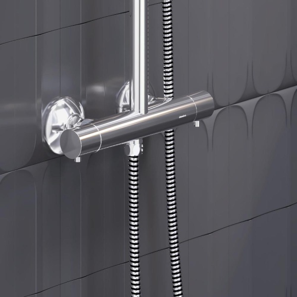 Душевая система со смесителем Damixa Jupiter 977800000 монтаж настенная с термостатом хром