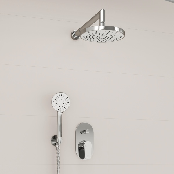 Душевая система со смесителем Wasserkraft  A16629 монтаж встраиваемая в стену без термостата хром