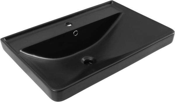 Раковина мебельная прямоугольная Aquanet Ирис 00329248 керамика цвет черный матовый