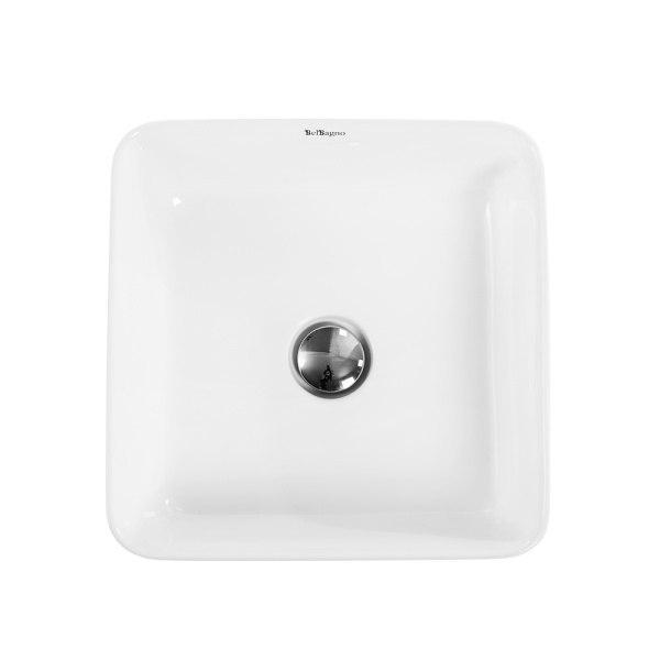 Раковина  квадратная  BelBagno  BB1407 фаянс цвет белый глянцевый