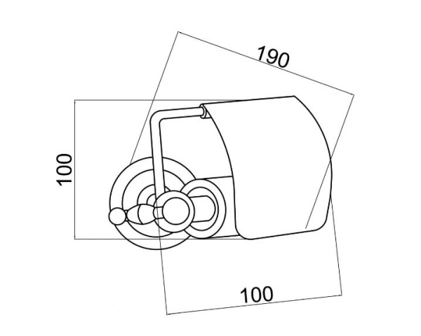 Держатель для туалетной бумаги Boheme Imperiale 10401 настенный Gold