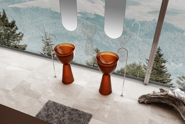 Раковина  круглая Abber Kristall AT2703Opal полиэфирная смола цвет коричневый