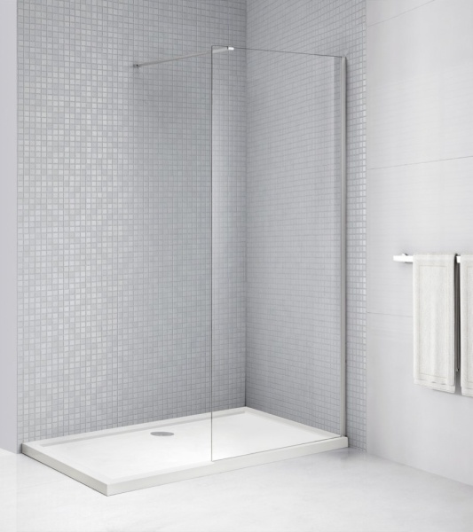 Душевая перегородка Cezares Liberta LIBERTA-L-1-125-C-Cr  см, стекла , профиль 