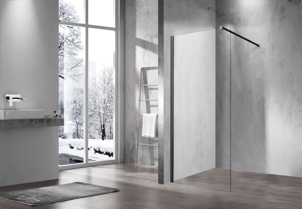 Душевая перегородка Vincea Walk in VSW-1H100CLB 100 см, стекла прозрачные, профиль черный