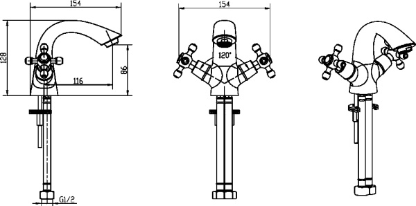Смеситель для раковины Boheme Camelia 311-Camelia 