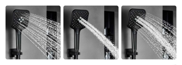 Душевая система со смесителем Vincea Next VSFW-1N3TGM монтаж встраиваемая в стену с термостатом вороненая сталь