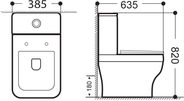 Бачок напольного унитаза Aquanet Elegant Elegant C2 цвет белый