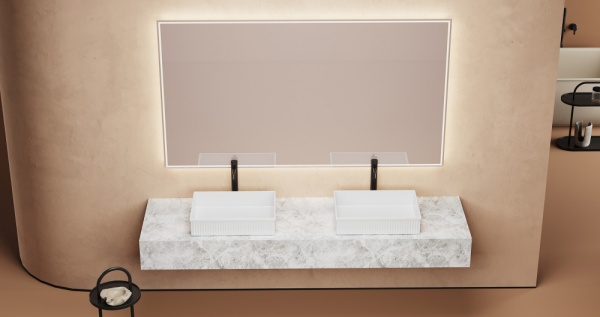 Раковина  прямоугольная Abber Rechteck AC2216 фаянс цвет белый