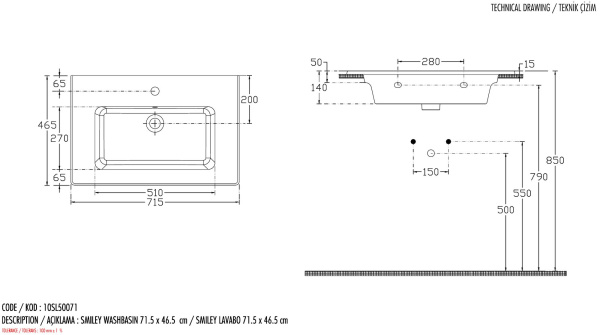 Раковина мебельная прямоугольная Allen Brau Fantasy 4.11011.20 керамика цвет белый