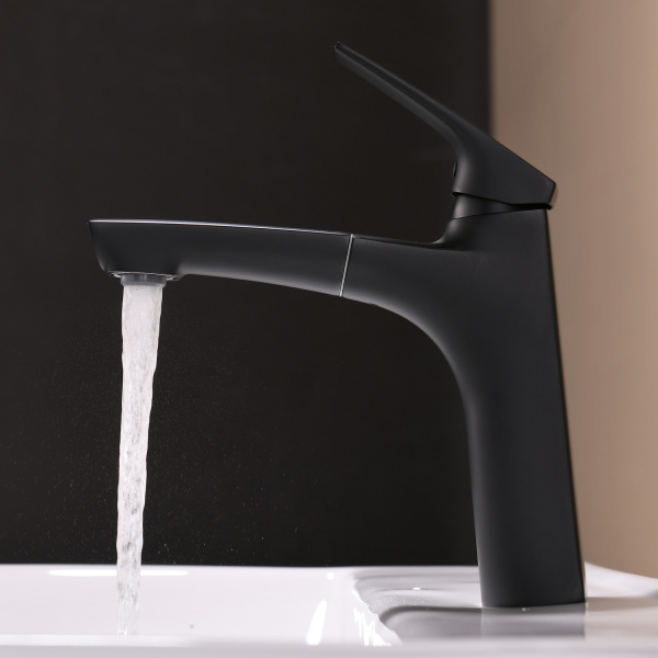 Смеситель для раковины Black&White Universe UK7901B черный