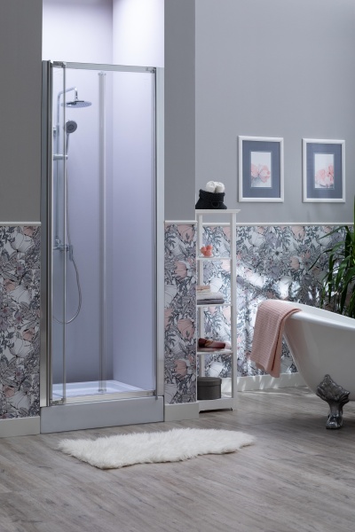 Душевая дверь Aquanet Alfa 210018 80 см стекла прозрачные, профиль хром