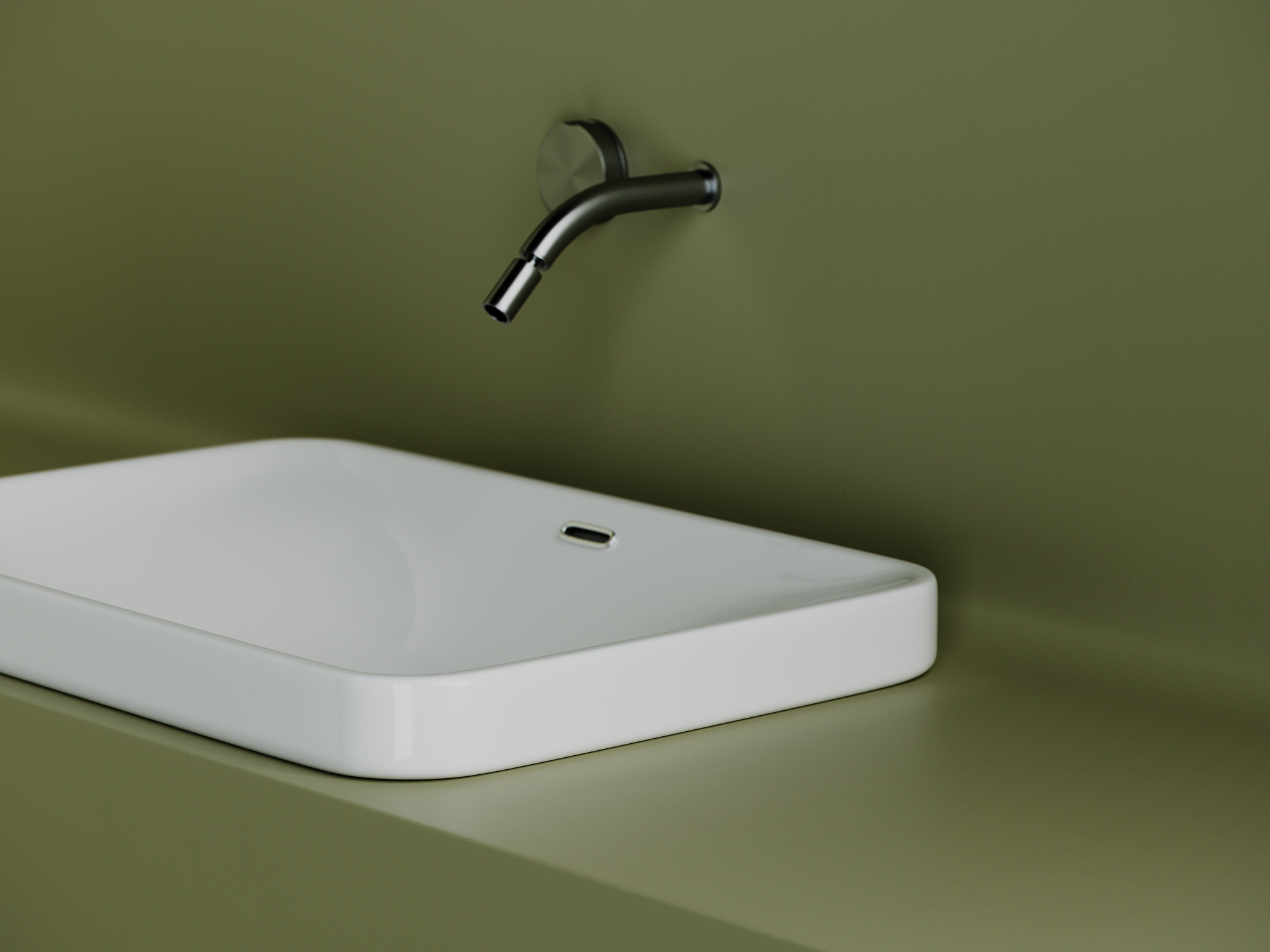 Раковина встраиваемая сверху прямоугольная Ceramica Nova Element CN5041 фарфор цвет белый