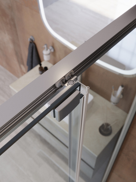 Душевой угол Cezares Lux LUX-AH-FS-11-130/80-C-CR прямоугольный 130x80 стекла прозрачные, профиль хром