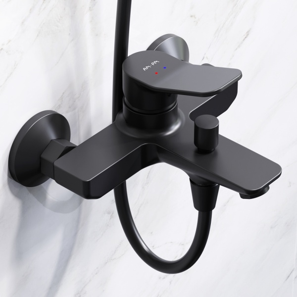 Душевая система со смесителем Am.Pm X-Joy F42885A14 монтаж настенная без термостата черный