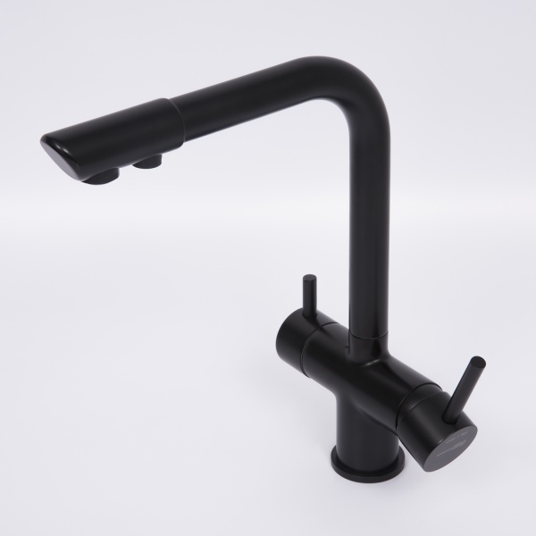 Смеситель для кухни Wasserkraft  A8367 с подключением к фильтру черный