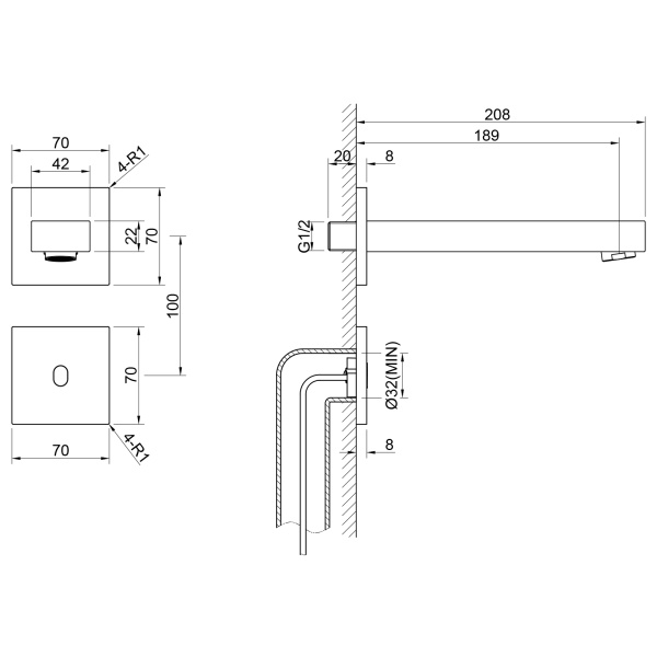 Смеситель для раковины Timo Selene 2073/03SM черный