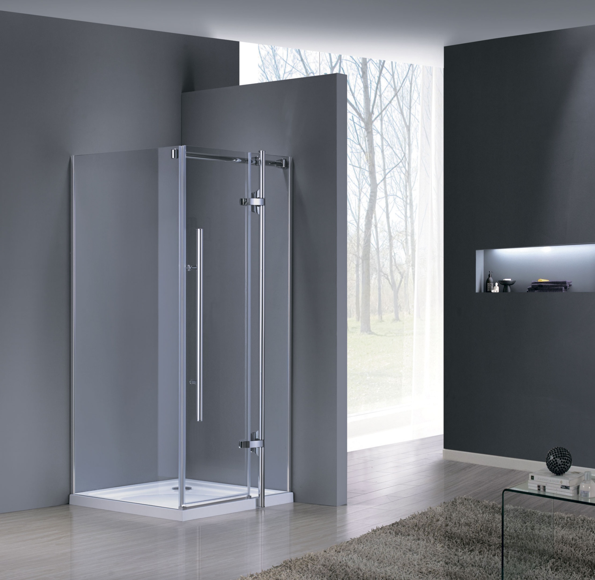 Душевой угол Grossman Style GR-6090 квадратная   стекла , профиль 