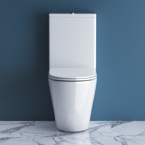 Унитаз напольный BelBagno Sfera-R  Rimless фаянс белый