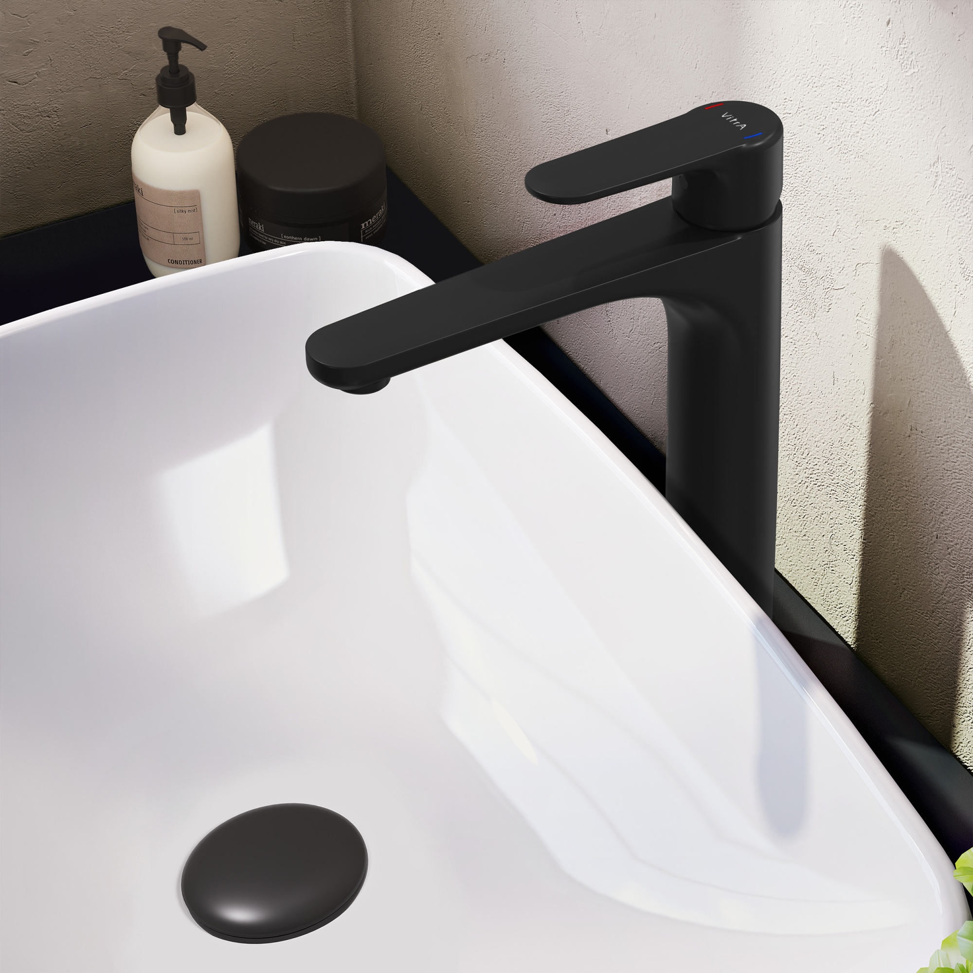 Смеситель для раковины VitrA Root Round A4270736EXP матовый черный