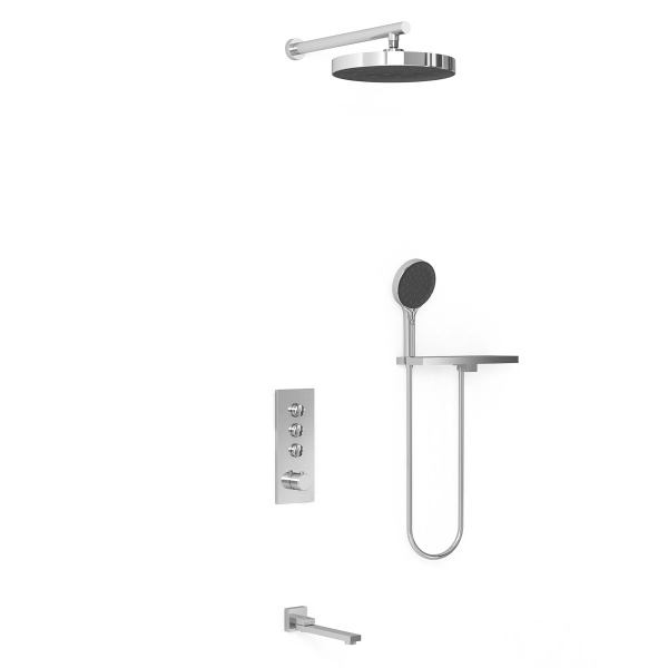 Душевая система со смесителем Vincea Inspire VSFW-433TI2RCH монтаж встраиваемая в стену с термостатом хром