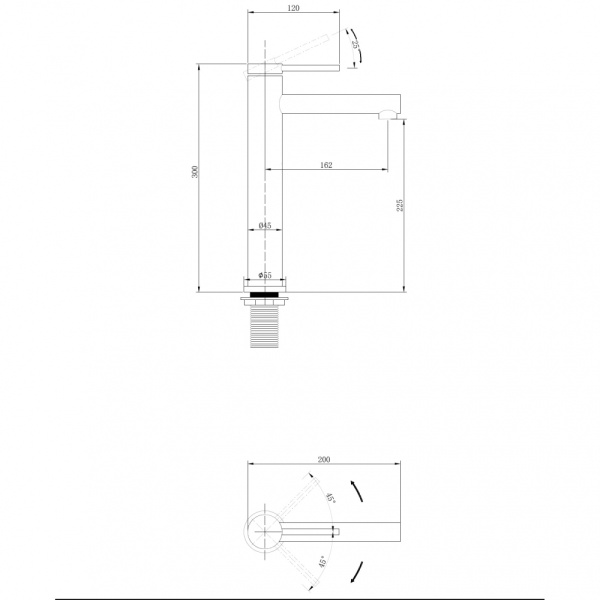 Смеситель для раковины Abber Emotion AF8811 хром