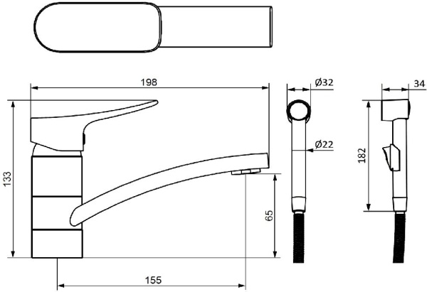 Смеситель для раковины Damixa Galaxy DX7502300 хром