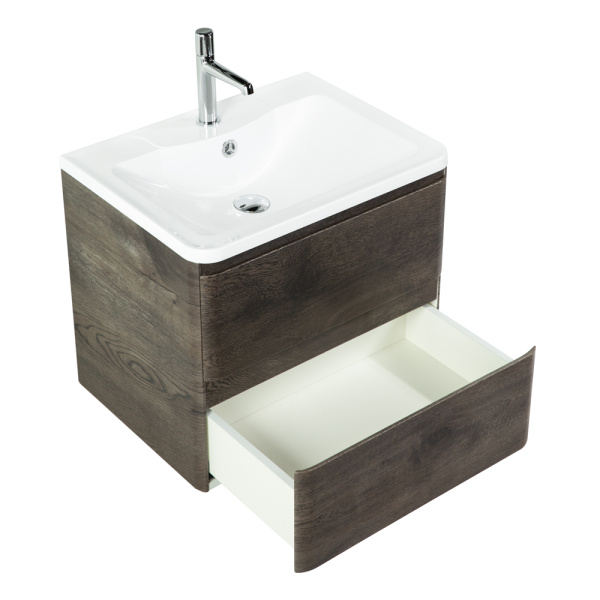 Тумба под раковину подвесная BelBagno Albano ALBANO-600-2C-SO-RNG 600 см  2 ящика цвет Rovere Nature Grigio 