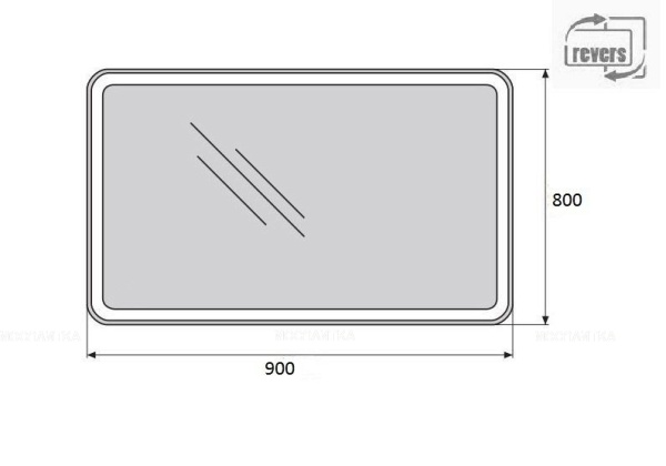 Зеркало с подсветкой BelBagno Marino SPC-MAR-900-800-LED-BTN 90x80 механический