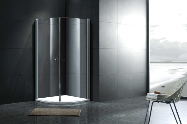 Душевой угол Gemy New Rockcoco S03082B четверть круга 100x100 стекла прозрачные, профиль хром