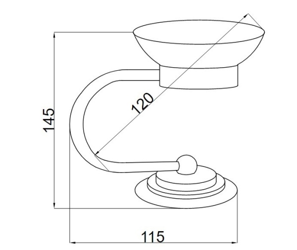 Мыльница Boheme Murano 10910-CR настольная цвет Chrome