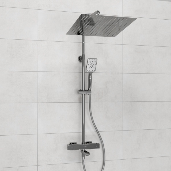 Душевая система со смесителем Wasserkraft  A199.119.126.087.CH Thermo монтаж настенная с термостатом хром