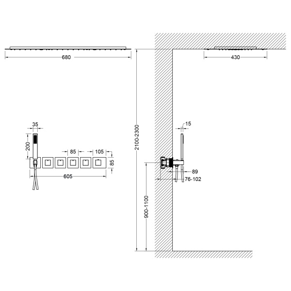 Душевая система со смесителем Timo Petruma SX-5229/00SM монтаж встраиваемая в стену с термостатом хром
