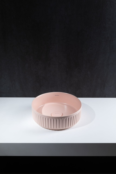 Раковина накладная круглая Allen Brau Fantasy 4.11032.SM керамика цвет розовый