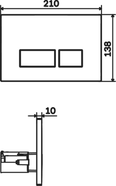 Кнопка смыва пневматическая Am.Pm Pro S I047031 цвет никель